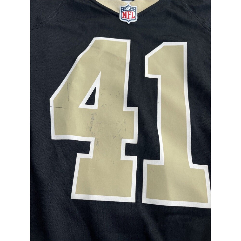 NEW ORLEANS SAINTS Alvin Kamara #41 Black Football Jersey XL Signature Embroider - Picture 4 of 11